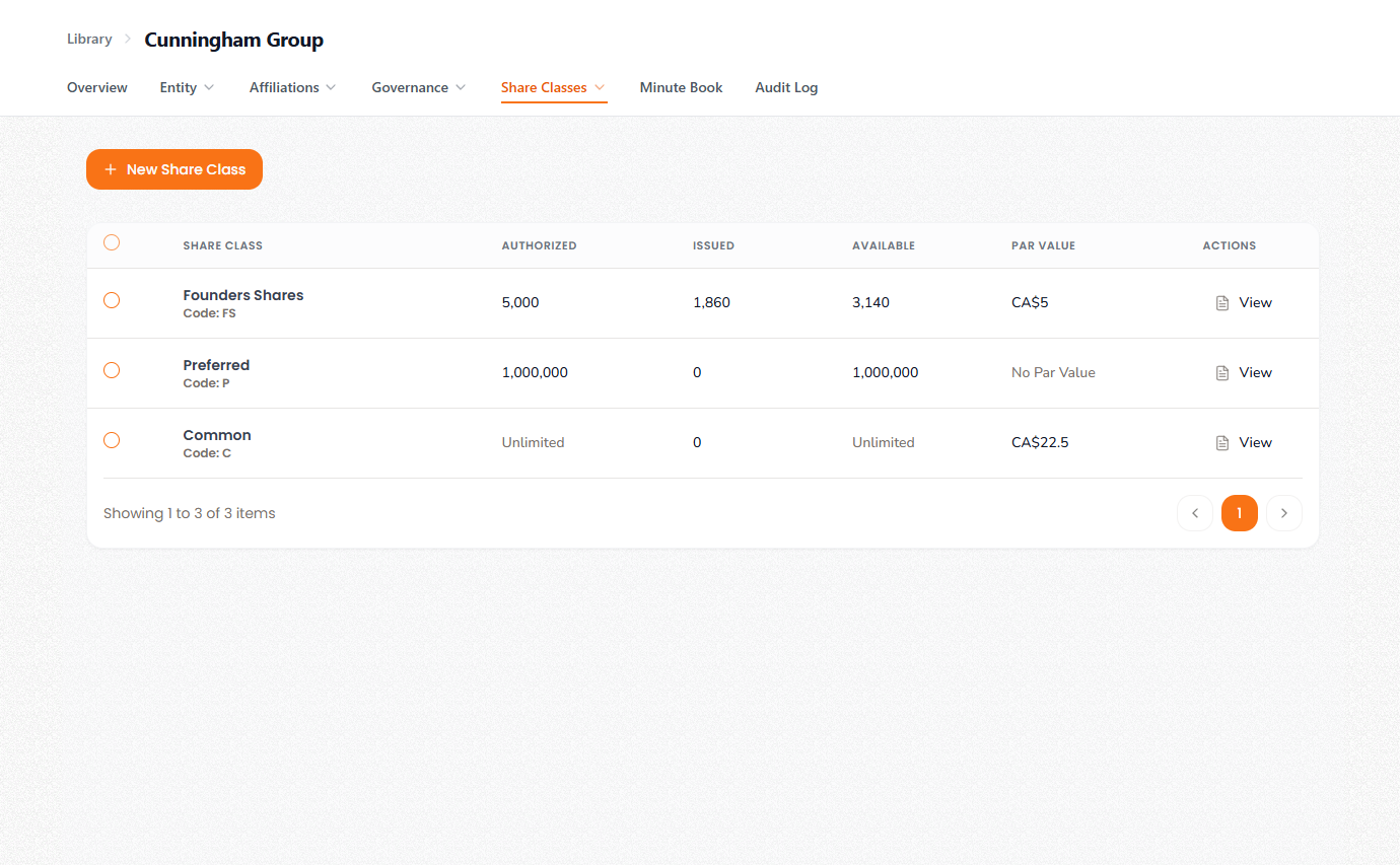 Equity Management - View 3