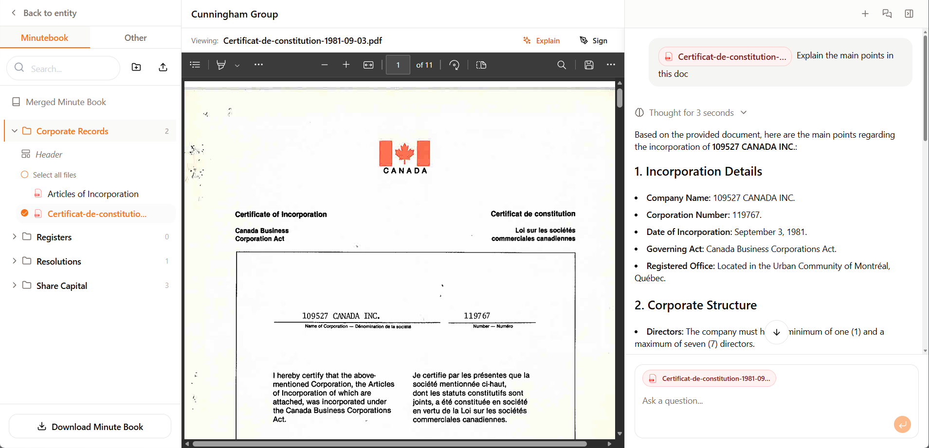 Minute Books - View 1